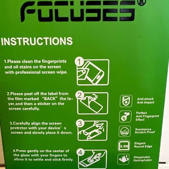 Focuses Eye Protection Tempered Glass Screen Protector - Picture 4 of 5